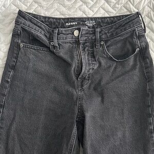 Old Navy Women's Faded Black Extra High Rise Jeans